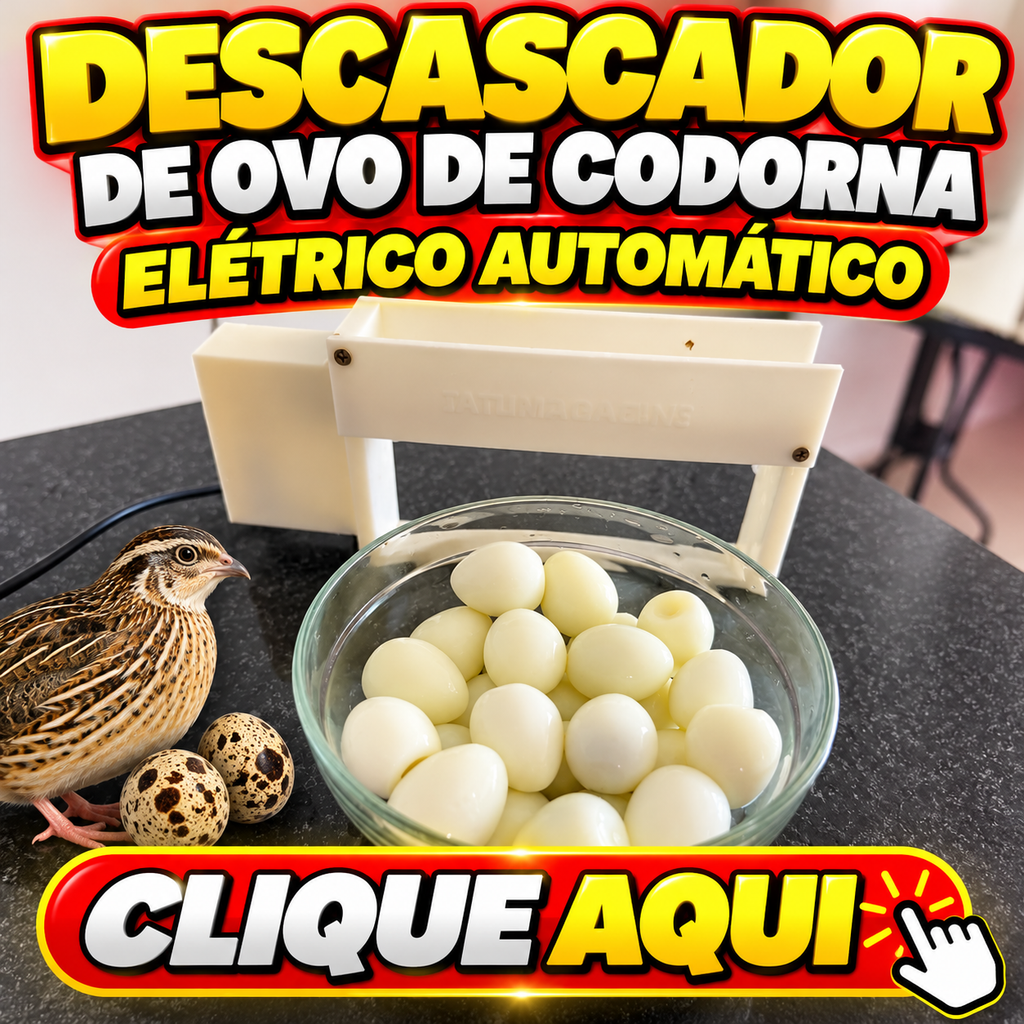 Descascador de ovo de codorna elétrico automático, máquina para descascar ovos de codorna cozidos com praticidade, equipamento para facilitar o preparo de ovos em criadouros, cozinhas, restaurantes e pequenos negócios de produção de ovos descascados. Confira o produto e veja onde comprar.