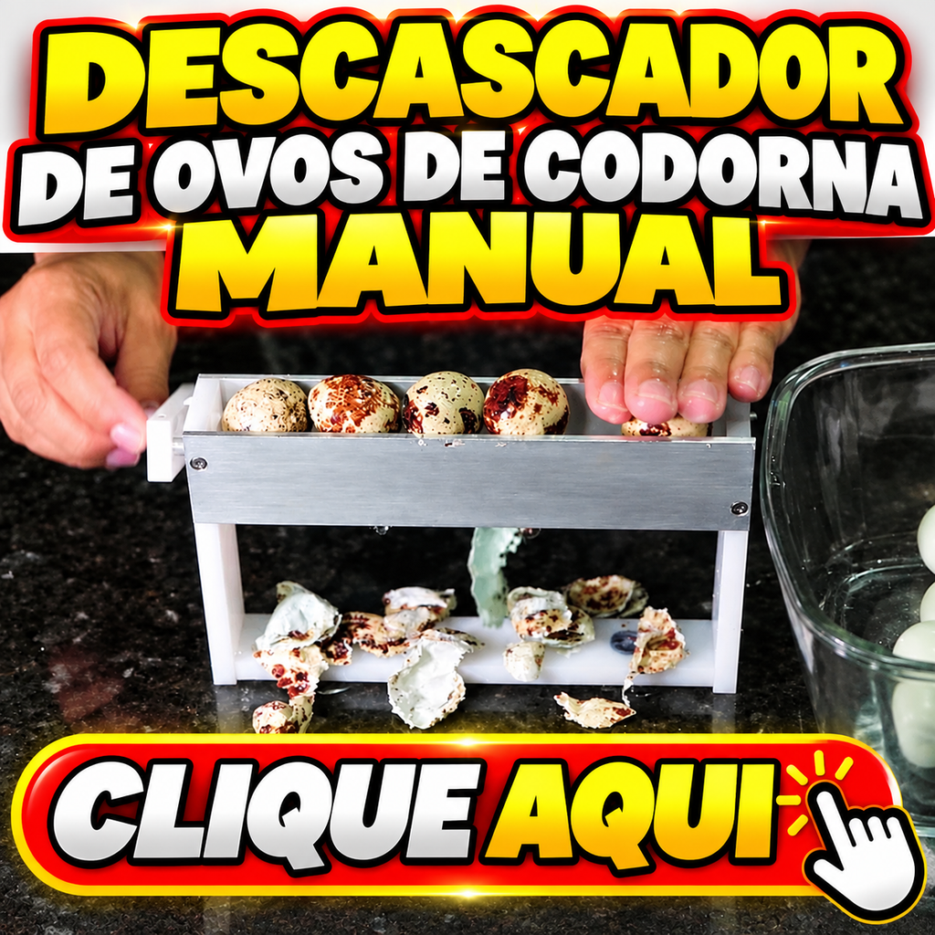 Descascador manual de ovos de codorna, equipamento para descascar ovos de codorna cozidos com praticidade, facilitando a remoção das cascas no preparo de ovos para consumo, restaurantes, lanchonetes e pequenos negócios. Máquina manual para descascar ovos de codorna, ideal para quem procura descascador de ovo de codorna, como descascar ovos de codorna cozidos e onde comprar descascador manual de ovos.